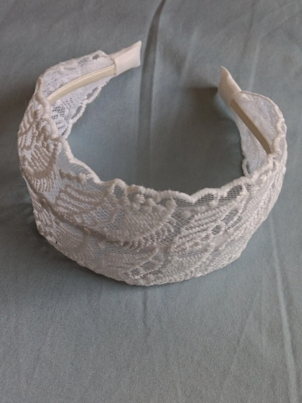 SHEIN Lace Padded Headband Duo - White & Black